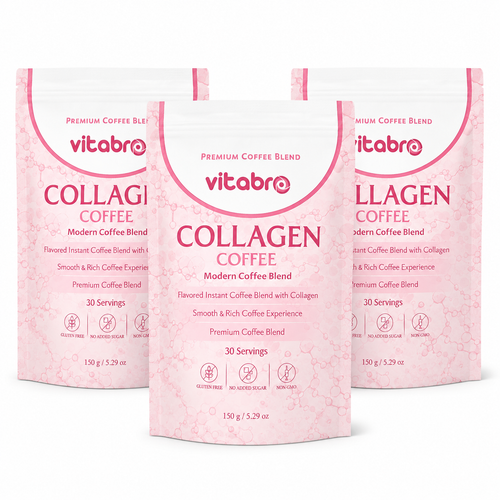 Vitabro Collagen Coffee 150 g - 30 Servis Şekersiz Kolajen Kahve Karışımı